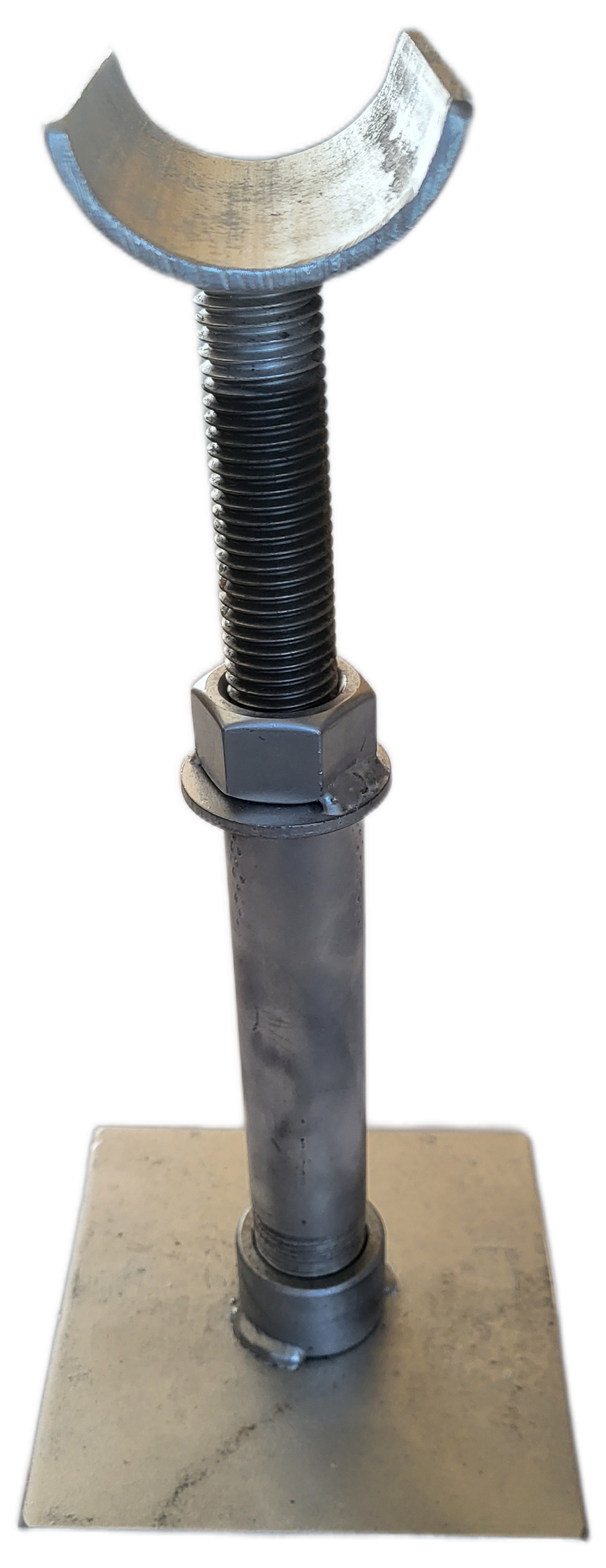Adjustable pipe support for 2" pipe size