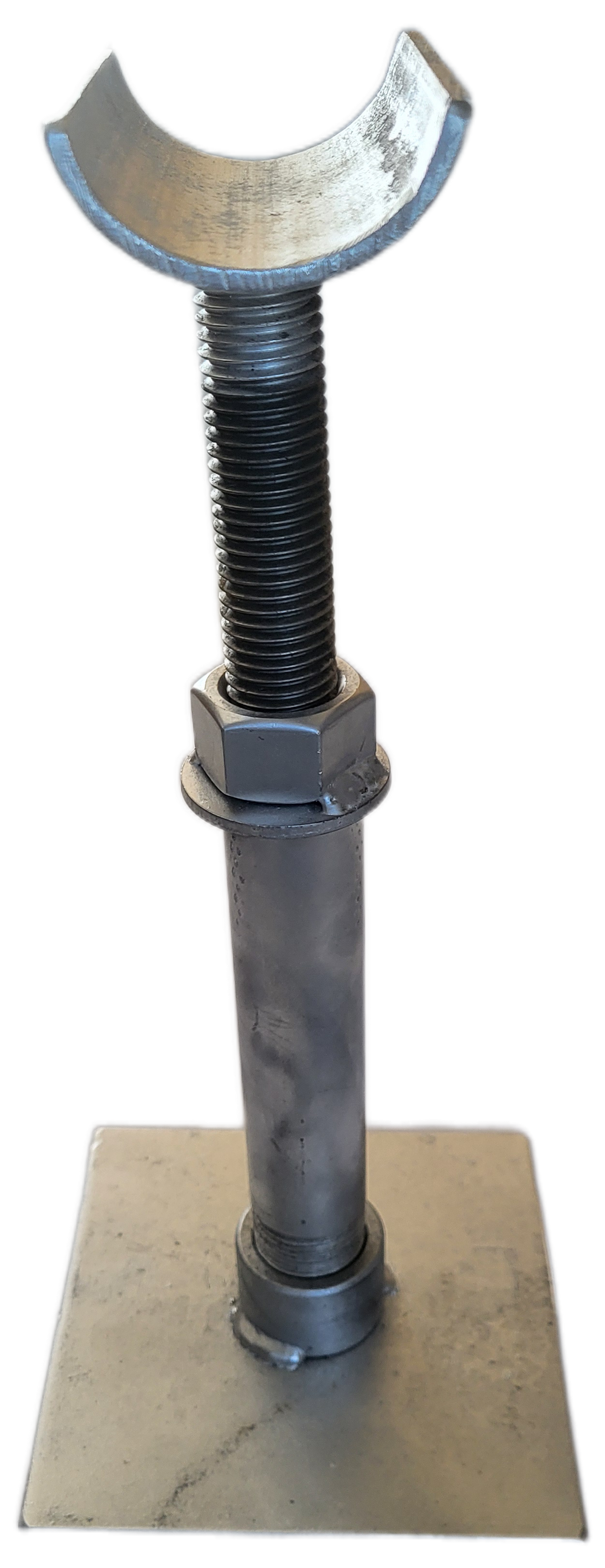 Adjustable pipe support for 2" pipe size