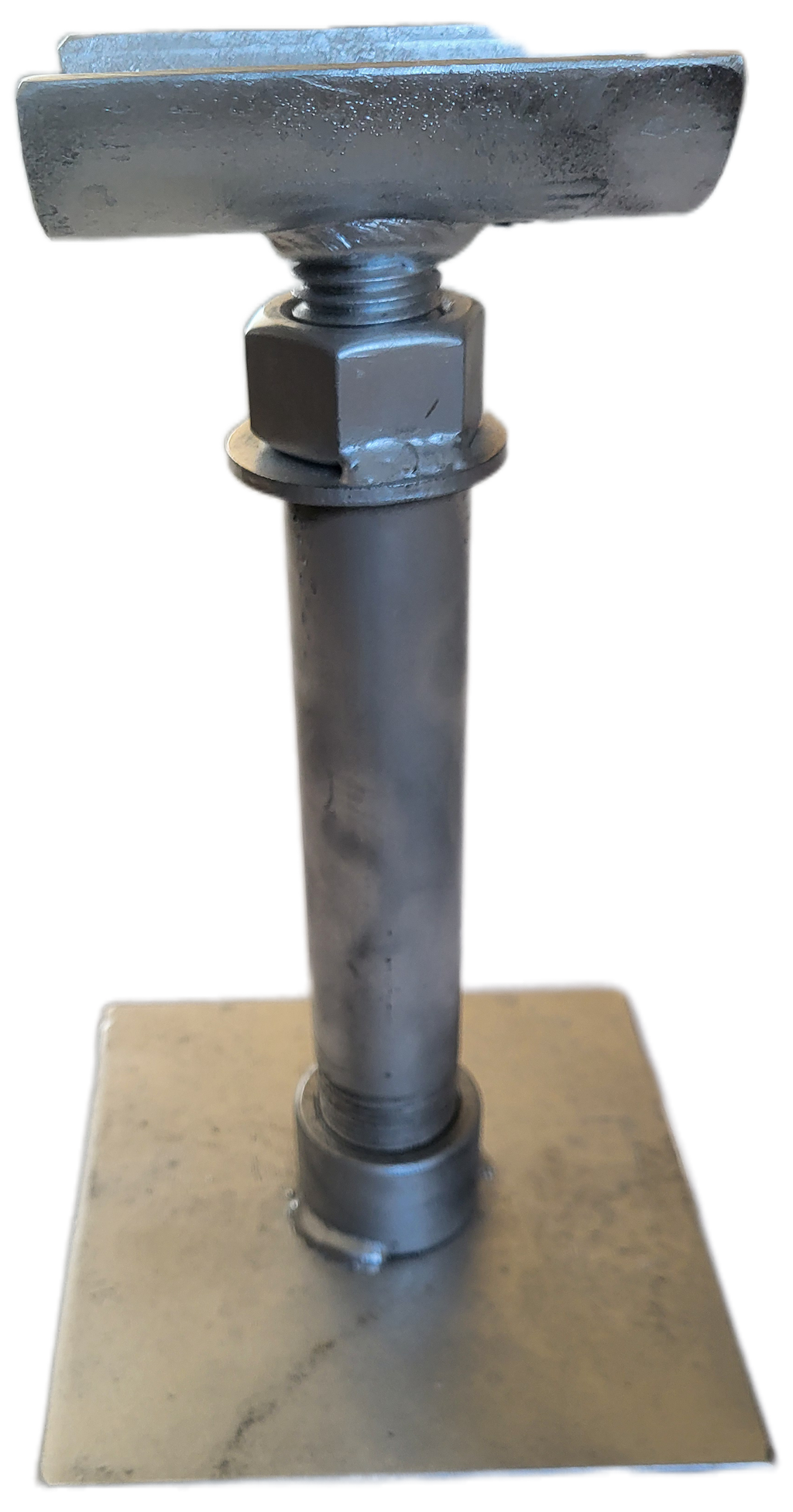 Adjustable pipe support for 2" pipe size