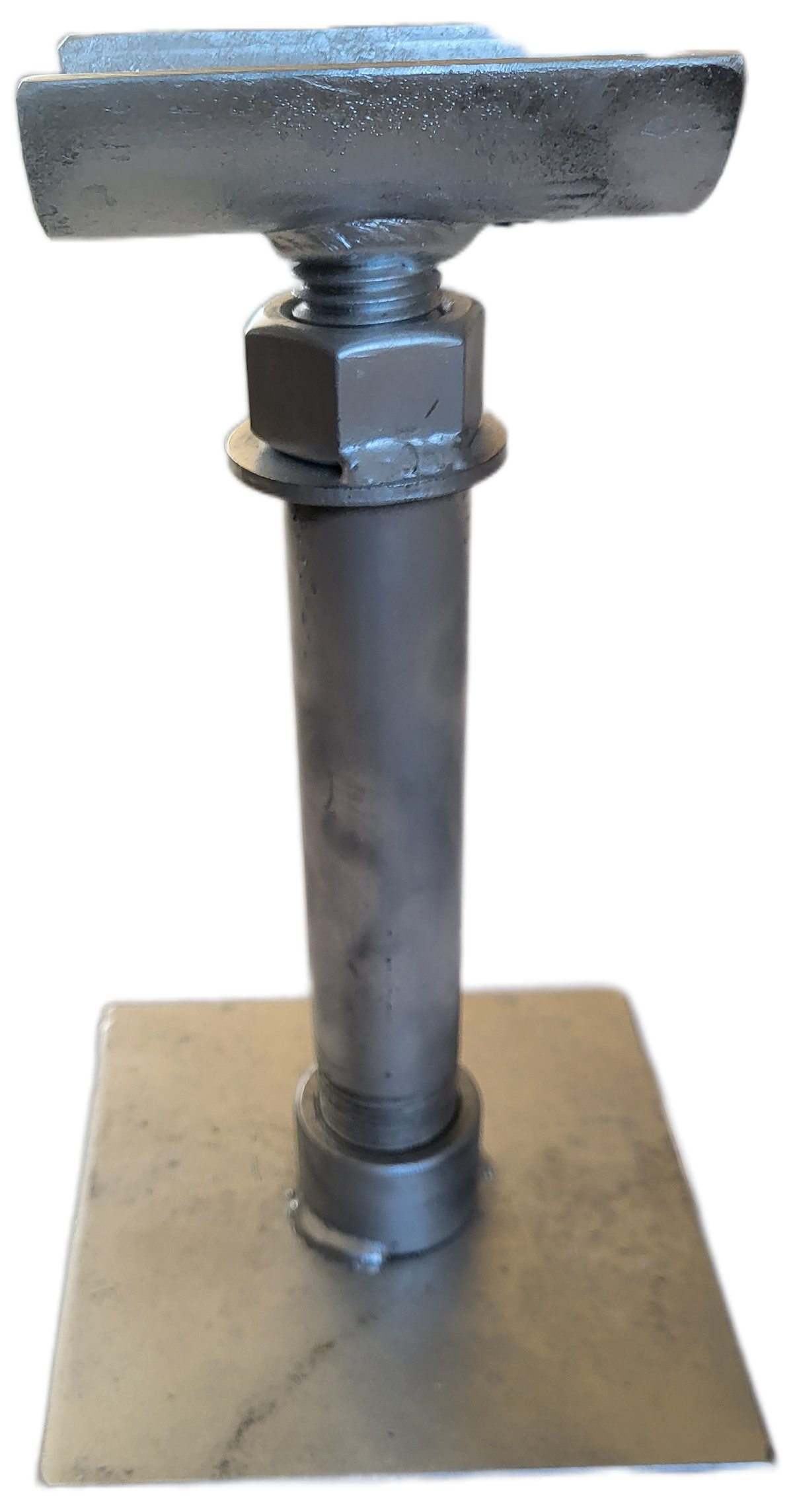 Adjustable pipe support for 2" pipe size