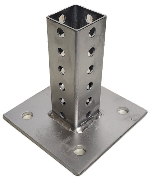 Post Base Plate - Galvanized