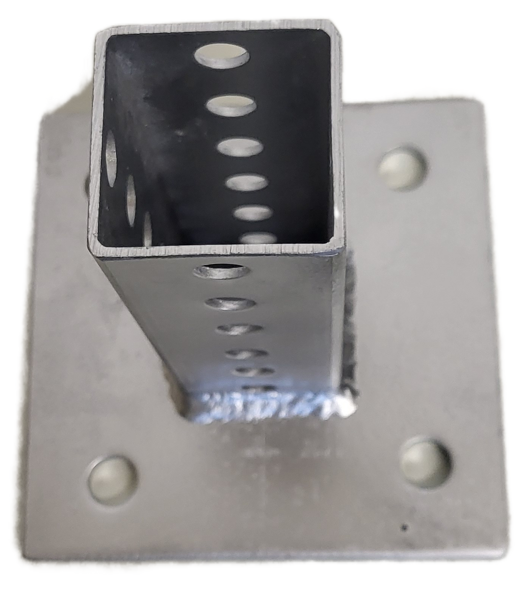 Post Base Plate - Galvanized